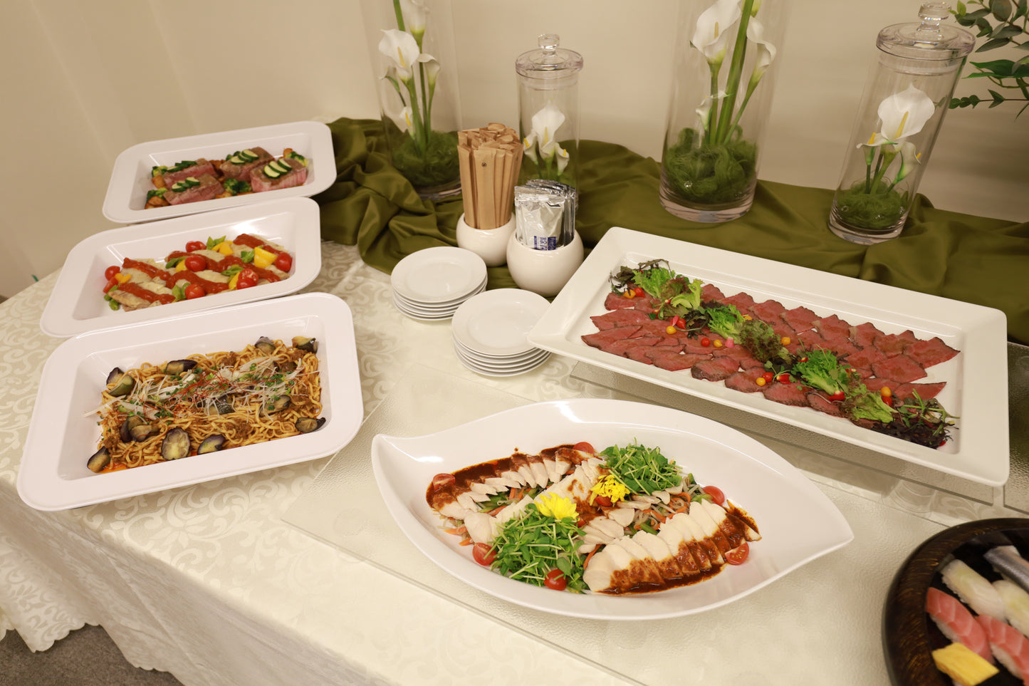 【ブッフェプラン B_11品】税込6,600円/1名 最小30名様より承ります。